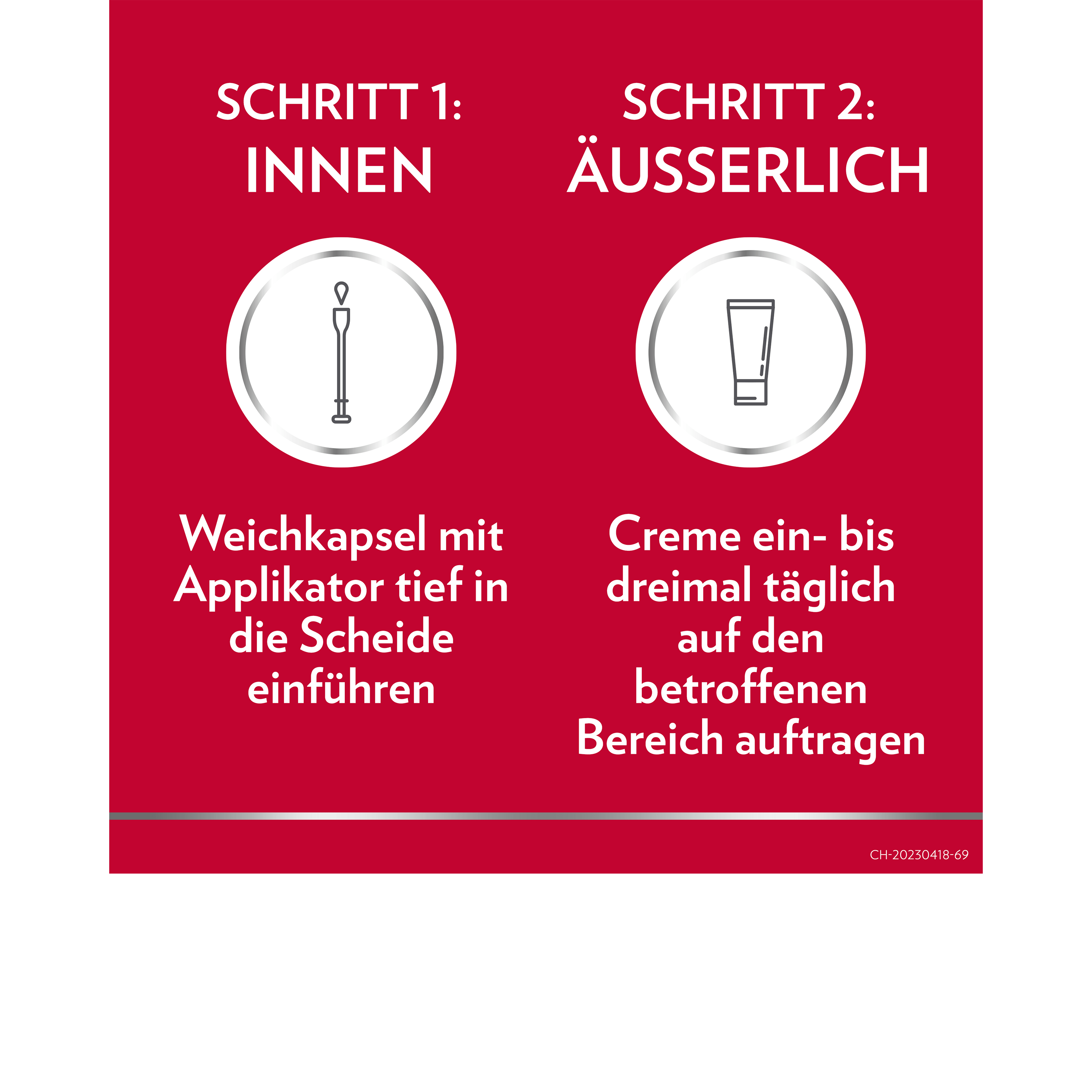 Gyno-Canesten® Kombi FORTE Anwendung